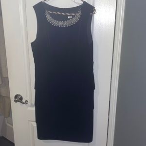 Black velvet dress